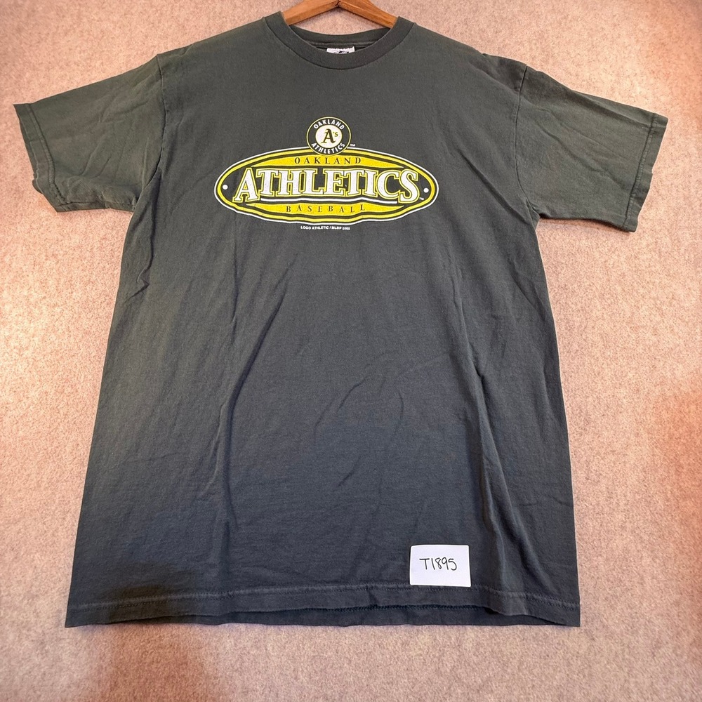 Vintage 2000 Oakland Athletics Logo Athletic MLB Baseball‎ T-Shirt Mens Large